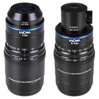 Venus Optics Laowa Aksen 45mm and 17.5mm with Coaxial Illumination Ultra Macro APO Lenses Bundle (Sony E)