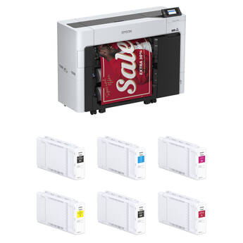 Epson SureColor T3770EDR Large Format CAD/Technical Printer with T50S Ink Cartridges Kit