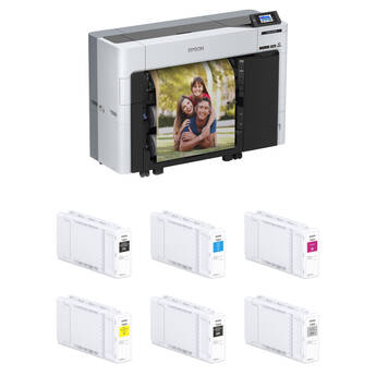 Epson SureColor P6570D 24" Wide-Format Dual-Roll Printer with T48S UltraChrome PRO6 Ink Cartridges Kit