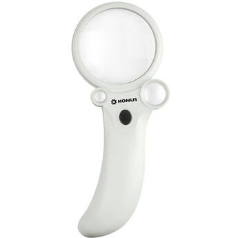 Konus Lux-65 2.5x/25x/55x Handheld Magnifier with LED Light