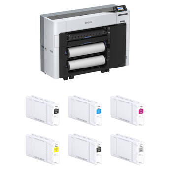Epson SureColor P6570DE 24" Wide-Format Dual-Roll Printer with T48S UltraChrome PRO6 Ink Cartridges Kit