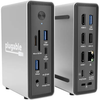 Plugable 15-in-1 Triple Display USB-C Docking Station with 100W Power Delivery