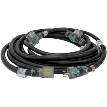 E-String 6-Outlet Molded NEMA 5-15 Extension Cord with NEMA 5-20 Plug (50')