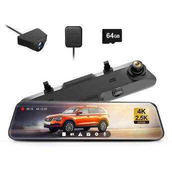 Wolfbox G900 Pro Wi-Fi Rearview Mirror Dash Cam