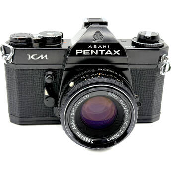 Pentax KM 35mm SLR Camera with 50mm f/2 Lens (Refurbished, Black)