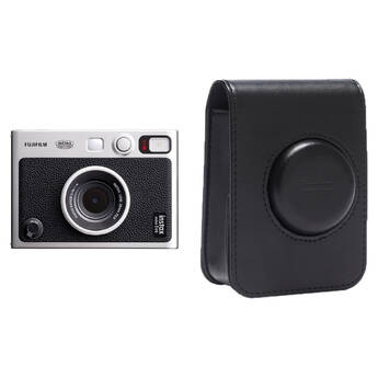 FUJIFILM instax mini EVO Hybrid Instant Camera with Case Kit (Black)