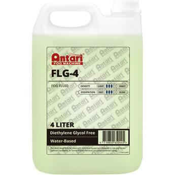 Antari FLG-4 Long-Lasting Fog Fluid for Fog Machines (1 Gallon, Green Formula)