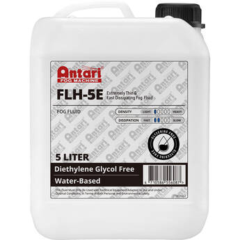Antari FLH5 Heavy-Density & Long Hang Time Fog Fluid (1.3 Gallons, Clear)