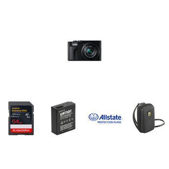 Panasonic ZS99 Digital Camera with Protection & Power Kit (Black)