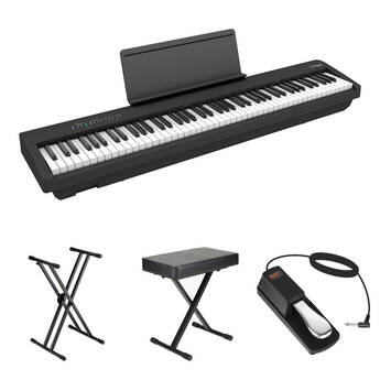 Roland FP-30X Value Bundle with Digital Piano, X-Stand, Pedal, and X-Bench (Black)