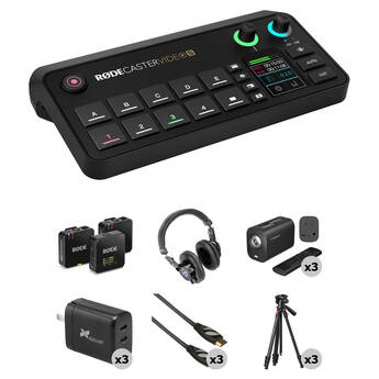 RODE RODECaster Video S All-in-One Production Console 3-Camera Creator Kit