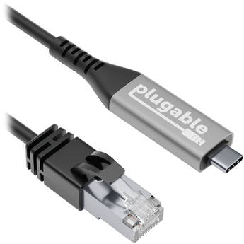 Plugable Gigabit Ethernet RJ45 to USB-C Cable (6.6')