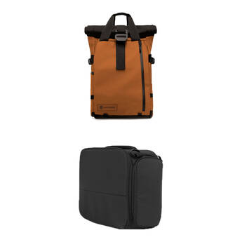 WANDRD PRVKE Backpack V3 with Essential Camera Cube Kit (Sedona Orange, 21L)