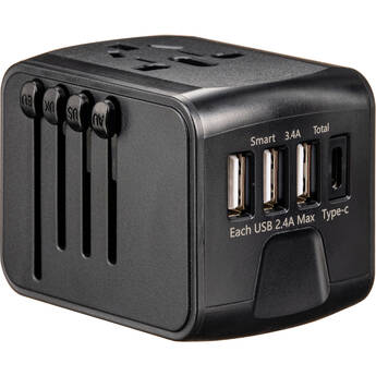 Statik 12W GloboCharge Universal Travel Adapter (Black)