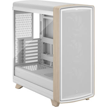 Fractal Design Summit Oak PC Gaming Case (Chalk White, Tempered Glass Window)