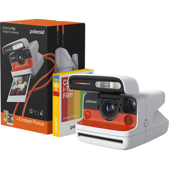 Polaroid Flip Instant Camera Color Starter Set (White, 8 Exposures)