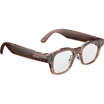 HTC VIVE Eagle Wayfarer AI Glasses (Coffee Frame, Clear Lens)