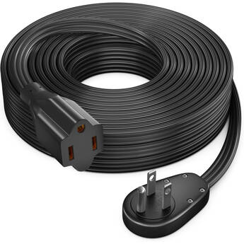 Maximm Cable S360 14AWG Flat Wire Extension Cord (25', Black)