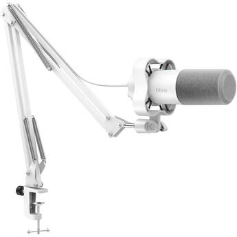 FIFINE AmpliTank K688NEOCT USB/XLR Dynamic Microphone with Boom Arm Stand (White)
