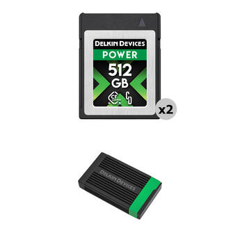 Delkin Devices 512GB POWER 4.0 CFexpress Type B Memory Card Kit (2-Pack)