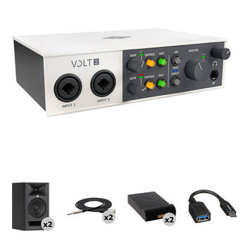 Universal Audio Volt 2 USB-C Audio/MIDI Interface with Mixing Kit