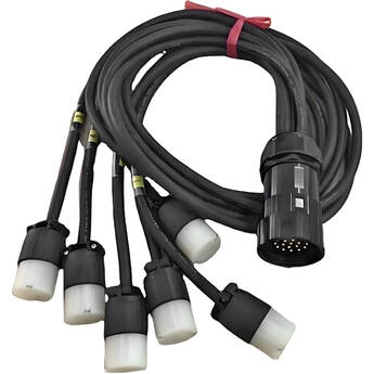 HYPERCORD 19-Pin Socapex to (6) Edison Breakout Cable (6')