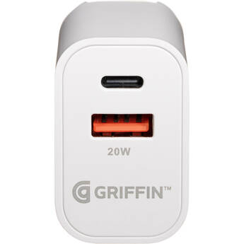 Griffin Technology 20W Dual USB Wall Charger (White)