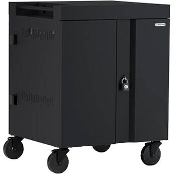 Bretford CUBE 36-Device Charging Cart (USB Type-C, Pre-Wired, Padlock, Black Pumice)