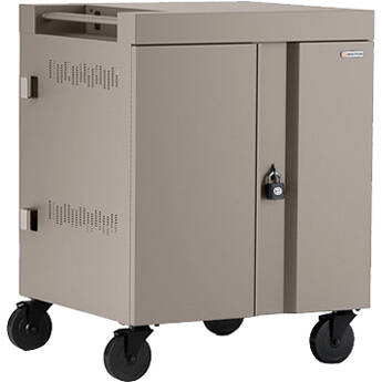 Bretford CUBE 36-Device Charging Cart (USB Type-C, Pre-Wired, Padlock, Champagne)