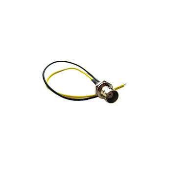 VideoComm Technologies 22-Gauge Yellow-Black Stripped & Tinned Wire with BNC Female Bulkhead Mount (7")