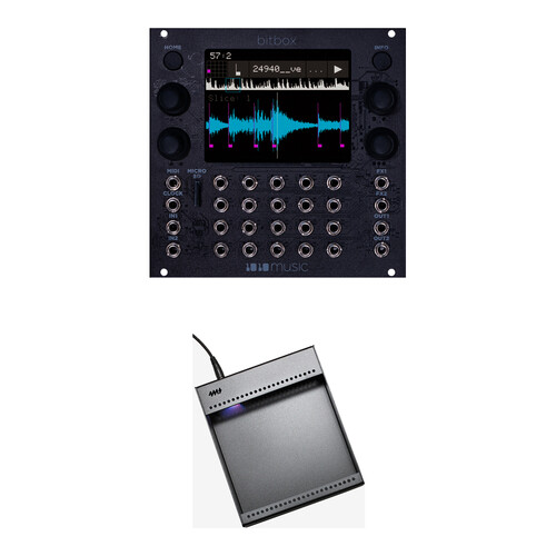 1010music bitbox mk2 Intuitive Sampling Module Kit with Eurorack Case (26 HP, Black)