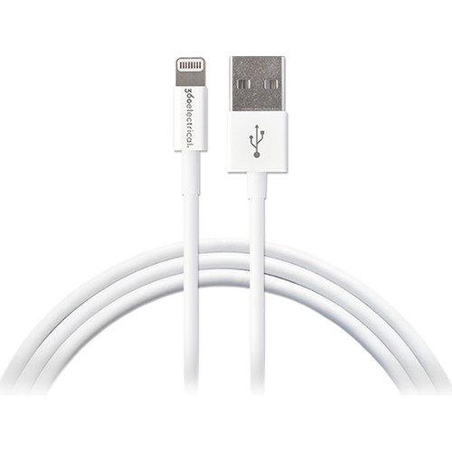 360 Electrical QuickLink Lightning Charge & Sync Cable (3', White)