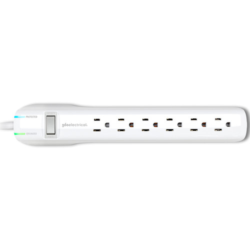 360 Electrical Suite+ 6-Outlet Surge Protector (White)
