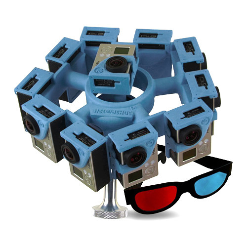 360RIZE 3DPRO12H Stereoscopic 3D 360° Plug-n-Play Holder for GoPro