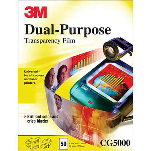 3M CG5000 Dual-Purpose Transparency Film / 50 Per Box