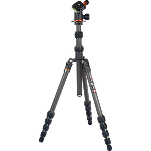 3 Legged Thing Punks Brian Travel Tripod with Airhed Neo Ball Head (Carbon Fiber, Black/Gray)