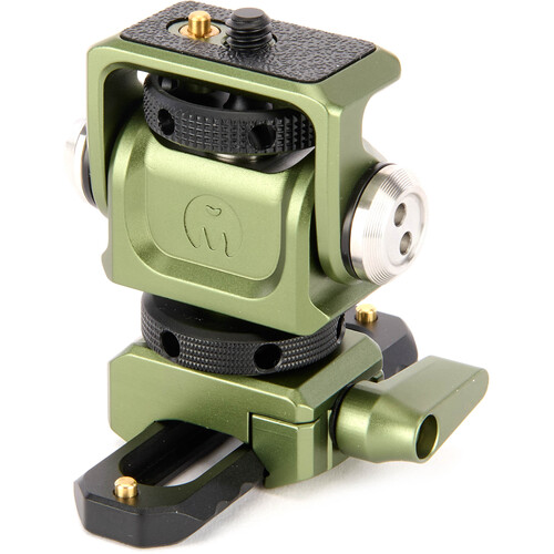 3 Legged Thing Monty 3 Mighty Mini Pan/Tilt Accessory Mount with Shoe and Picatinny Rail (Moss)