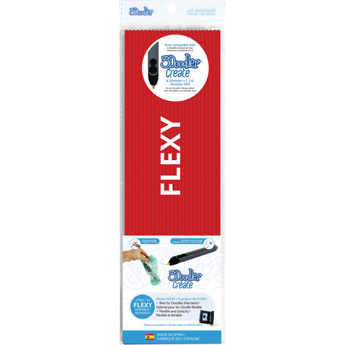 3Doodler FLEXY Single Color Plastic Pack (Red, 25 Strands)