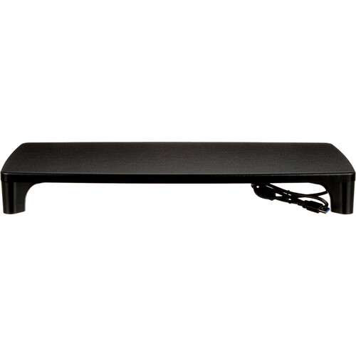 3M MS100B Adjustable Monitor Stand with 4-Port USB Hub (Black)