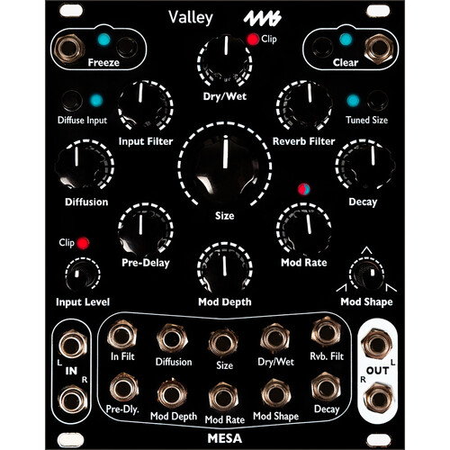 4ms Mesa High-Fidelity Reverb Eurorack Module (Black, 20 HP)
