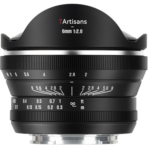 7Artisans 6mm f/2 Fisheye Lens (FUJIFILM X) 6F2B-X B&H Photo