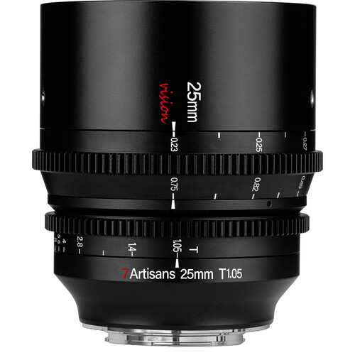 7Artisans 25mm T1.05 Vision Cine Lens (E Mount, Feet/Meters)