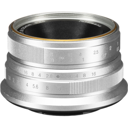 7Artisans 25mm f/1.8 Lens (Fujifilm X, Silver) A103S B&H Photo