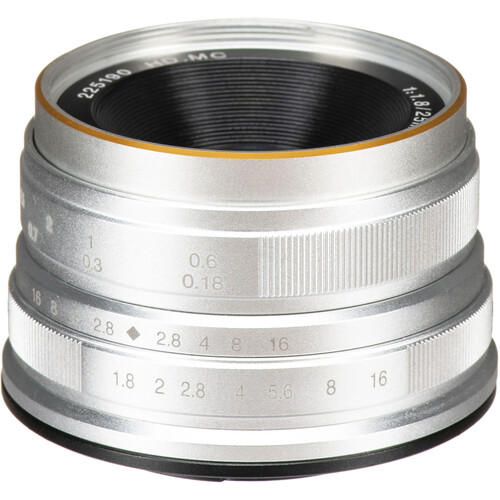 7Artisans 25mm f/1.8 Lens (Micro Four Thirds, Silver)