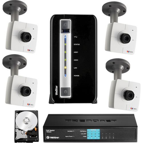 ACTi 4-Camera Indoor Bundle Kit