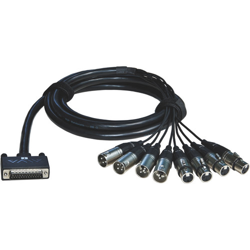 ALVA AES25-4M4F1 3.3' Digital Breakout Cable (Black)