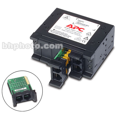 APC 4-Port Modular Data Line Surge Protection System in a 1U Chassis