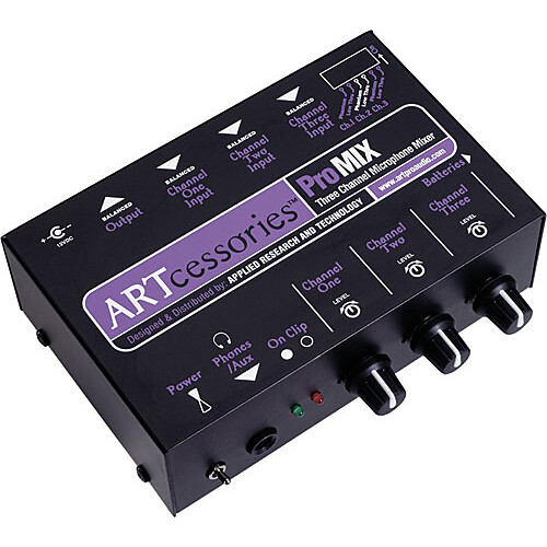 ART ProMIX 3-Channel Portable Mono Microphone Submixer