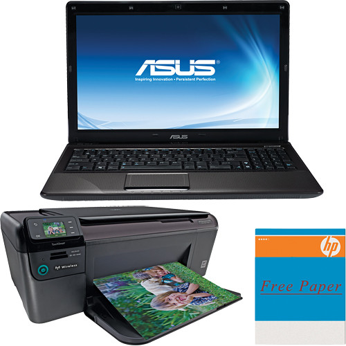 ASUS K52F-A1 15.6" Laptop Computer with Printer Kit