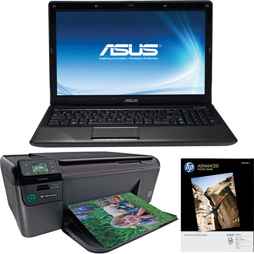 ASUS K52JK-A1 15.6" Laptop Computer with Printer Kit